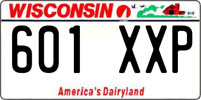 WI license plate 601XXP