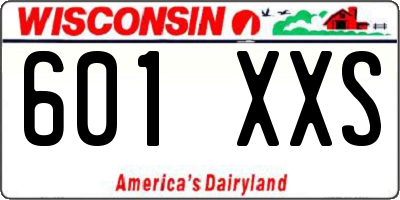 WI license plate 601XXS