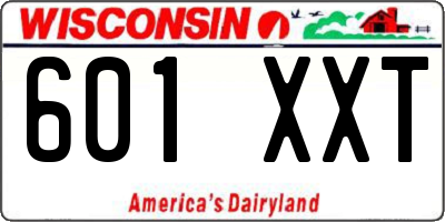 WI license plate 601XXT