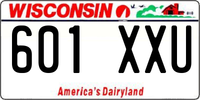 WI license plate 601XXU