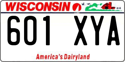 WI license plate 601XYA