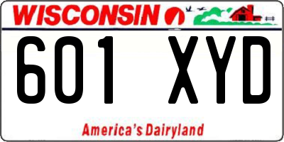WI license plate 601XYD