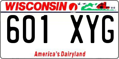 WI license plate 601XYG