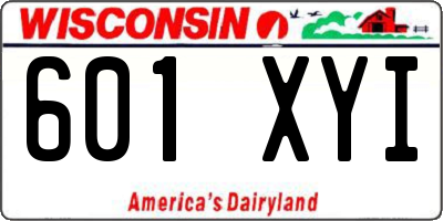 WI license plate 601XYI