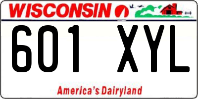 WI license plate 601XYL