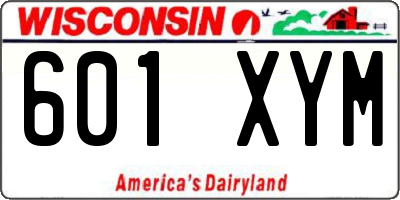 WI license plate 601XYM