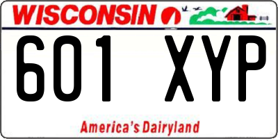 WI license plate 601XYP