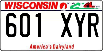WI license plate 601XYR