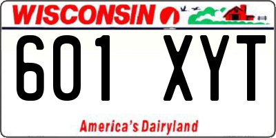 WI license plate 601XYT