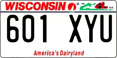 WI license plate 601XYU