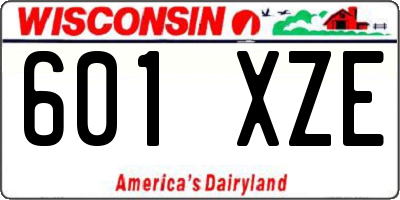 WI license plate 601XZE