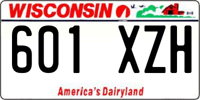 WI license plate 601XZH