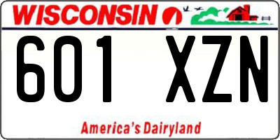 WI license plate 601XZN