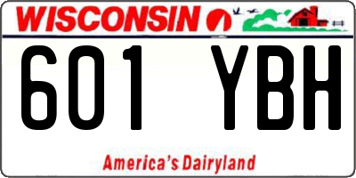 WI license plate 601YBH