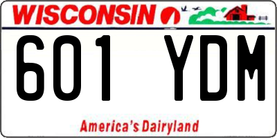 WI license plate 601YDM