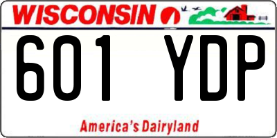 WI license plate 601YDP