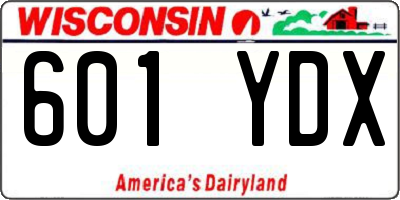 WI license plate 601YDX