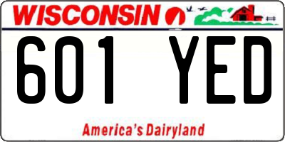 WI license plate 601YED