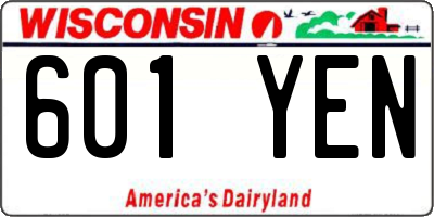 WI license plate 601YEN