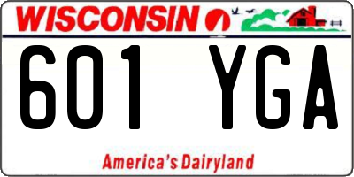WI license plate 601YGA