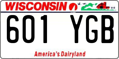 WI license plate 601YGB