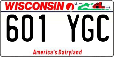WI license plate 601YGC