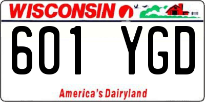 WI license plate 601YGD