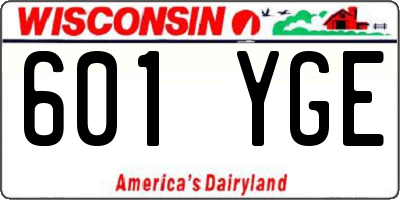 WI license plate 601YGE