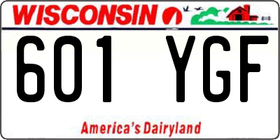 WI license plate 601YGF