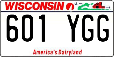 WI license plate 601YGG