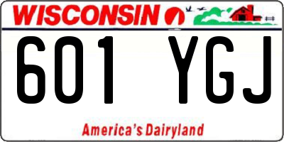 WI license plate 601YGJ