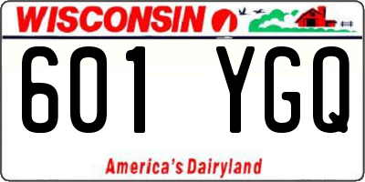 WI license plate 601YGQ