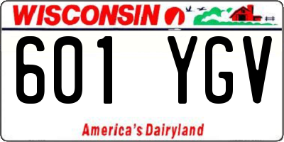 WI license plate 601YGV