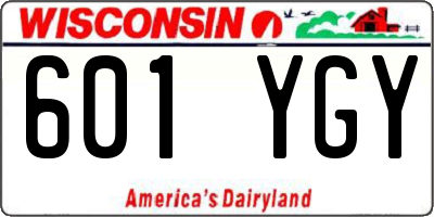 WI license plate 601YGY