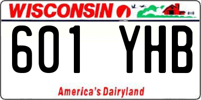 WI license plate 601YHB