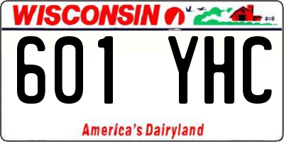 WI license plate 601YHC