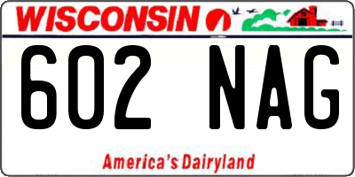 WI license plate 602NAG