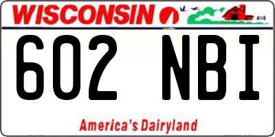 WI license plate 602NBI