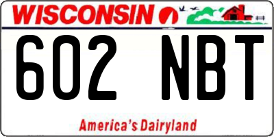 WI license plate 602NBT