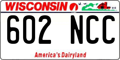 WI license plate 602NCC