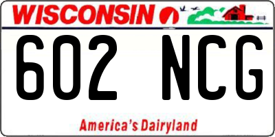 WI license plate 602NCG