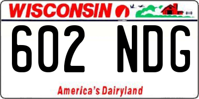 WI license plate 602NDG