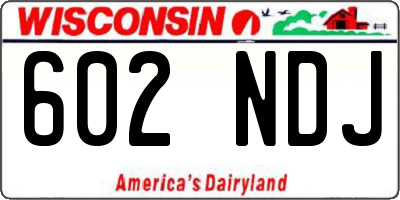 WI license plate 602NDJ