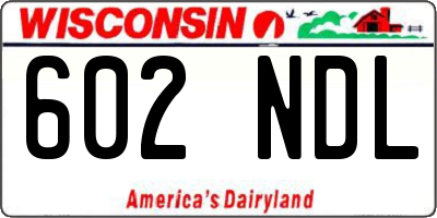 WI license plate 602NDL