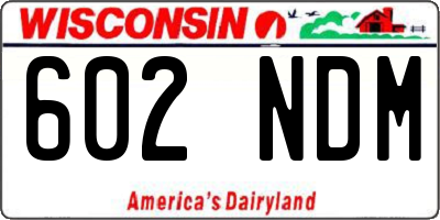 WI license plate 602NDM