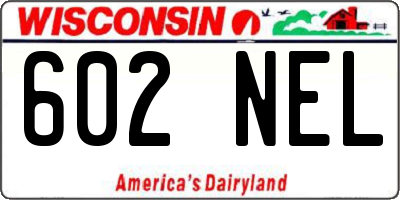WI license plate 602NEL