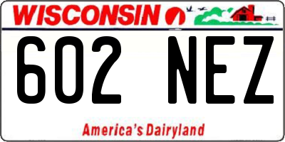 WI license plate 602NEZ