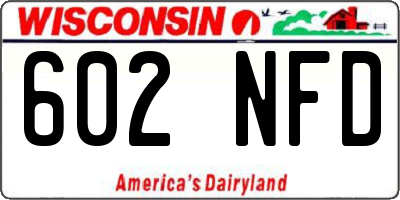 WI license plate 602NFD