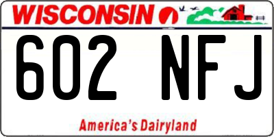 WI license plate 602NFJ