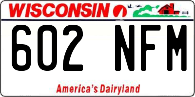 WI license plate 602NFM